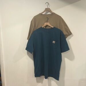 Carhartt original fit men's XL tall T-shirt. 2 pack. Brown & Blue